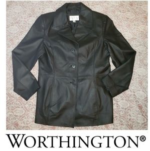 Genuine Leather Jacket WORTHINGTON Size Large